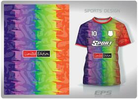 vetor Esportes camisa fundo imagem.salpicada arco Iris padronizar projeto, ilustração, têxtil fundo para Esportes camiseta, futebol jérsei camisa