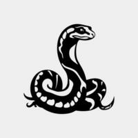 vetor serpente silhueta isolado em uma branco fundo.