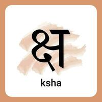 ksha - hindi alfabeto uma Eterno clássico vetor