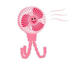 Rosa elétrico ventilador vetor ilustração dentro desenho animado estilo.