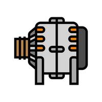 ac gerador elétrico engenheiro cor ícone vetor ilustração