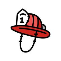 bombeiro chapéu boné cor ícone vetor ilustração