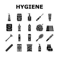 higiene vírus mão Sabonete limpar \ limpo ícones conjunto vetor