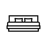 cama minimalista à moda linha ícone vetor ilustração