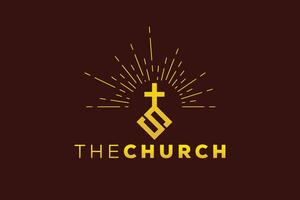 na moda e profissional carta s Igreja placa cristão e pacífico vetor logotipo 1