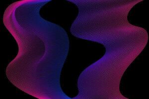 abstrato fundo a partir de pontos e linhas entrelaçamento, fractal textura com gradiente, cyber futurista tecnologia. musical voz onda diafragma vetor