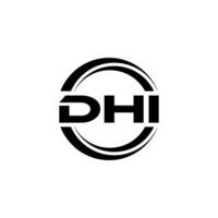 dhi logotipo projeto, inspiração para uma único identidade. moderno elegância e criativo Projeto. marca d'água seu sucesso com a impressionante isto logotipo. vetor