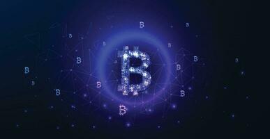 bitcoin digital moeda conceito Projeto. vetor