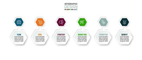 modelo de infográfico de conceito de negócio com opção. vetor