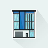 ilustração vetor do azul moderno casa dentro plano Projeto