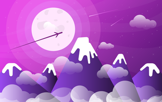 Vector roxo paisagem ilustração