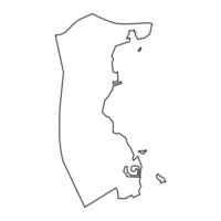 al dia município, administrativo divisão do a país do Catar. vetor ilustração.