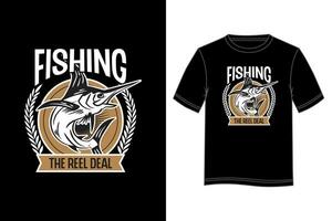 pescaria a bobina acordo camiseta Projeto. pescaria camiseta Projeto. vetor camiseta Projeto.