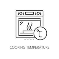 cozinhando forno pedra com temperatura regulador ícone vetor