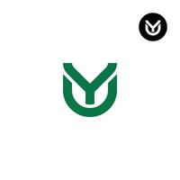 carta uy yu monograma logotipo Projeto simples vetor