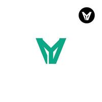 carta vy yv monograma logotipo Projeto único vetor