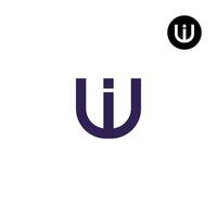 carta wi iw monograma logotipo Projeto vetor