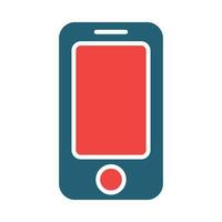 Smartphone glifo dois cor ícone para pessoal e comercial usar. vetor