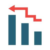 o negócio crescimento glifo dois cor ícone para pessoal e comercial usar. vetor