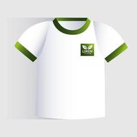 camiseta, modelo de identidade corporativa em fundo branco vetor