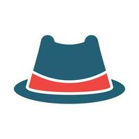 chapéu glifo dois cor ícone para pessoal e comercial usar. vetor
