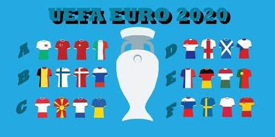 torneio uefa euro 2020 vetor