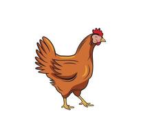 formato de eps de vetor de ilustração de design de frango, adequado para suas necessidades de design, logotipo, ilustração, animação, etc.