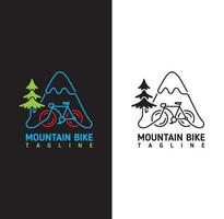 mountain bike logo design ilustração vetorial eps formato, adequado para suas necessidades de design, logotipo, ilustração, animação, etc. vetor