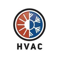 formato de eps de ilustração vetorial de design de logotipo de hvac, adequado para suas necessidades de design, logotipo, ilustração, animação, etc. vetor