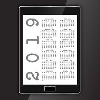 Calendário no tablet eletrônico genérico vetor