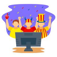 Celebração de festa de relógio de futebol vetor