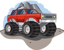 9. vetor de ilustração de caminhão monstro de carro