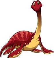 um personagem de desenho animado de dinossauro pliossauro vetor