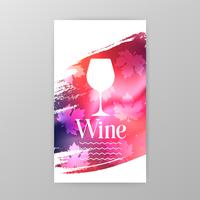 Banner de promoção de copo de vinho para evento de degustação de vinhos vetor