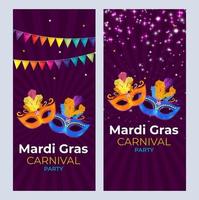 fundo de festa de carnaval de mardi gras. ilustração vetorial vetor