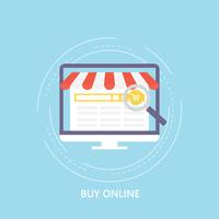 Compras on-line, e-commerce, loja on-line, loja de internet plana vector illustration design