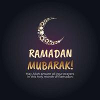 Ramadan Mubarak. cartões islâmicos para feriados muçulmanos. ilustração vetorial vetor