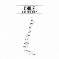 mapa pontilhado do chile vetor