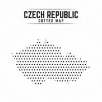 mapa pontilhado da república checa vetor