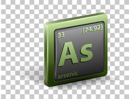 elemento químico arsênico vetor