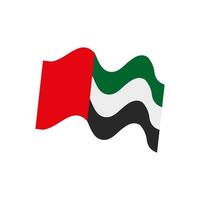 Bandeira dos Emirados Árabes Unidos acenando vetor