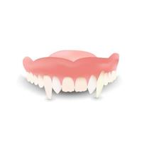 dentadura do drácula isolada no fundo branco para a sua criatividade vetor