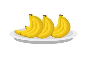 desenho vetorial de frutas bananas isoladas vetor