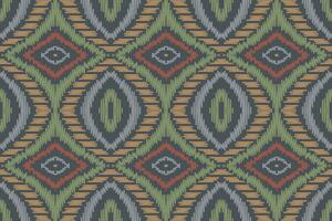 ikat paisley padronizar bordado fundo. ikat floral geométrico étnico oriental padronizar tradicional. ikat asteca estilo abstrato Projeto para impressão textura, tecido, saree, sari, tapete. vetor
