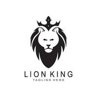 vetor de logotipo de cabeça de leão