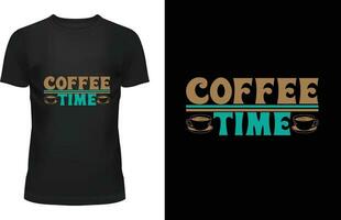 design de camiseta de café vetor