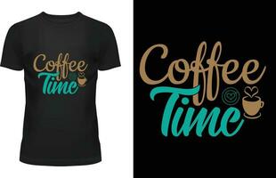 design de camiseta de café vetor