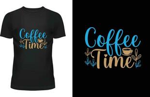 design de camiseta de café vetor