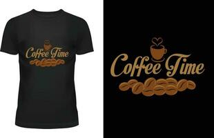 design de camiseta de café vetor