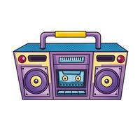 rádio retro boombox